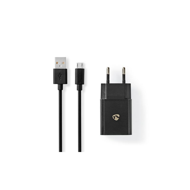 Produktbild för Laddare vägg NEDIS 2.1 A Micro-USB svart