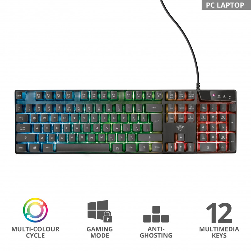 Produktbild för GXT 835 Azor RGB Gaming Keyboard Nordic