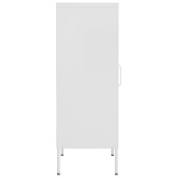 Produktbild för Förvaringsskåp vit 42,5x35x101,5 cm stål