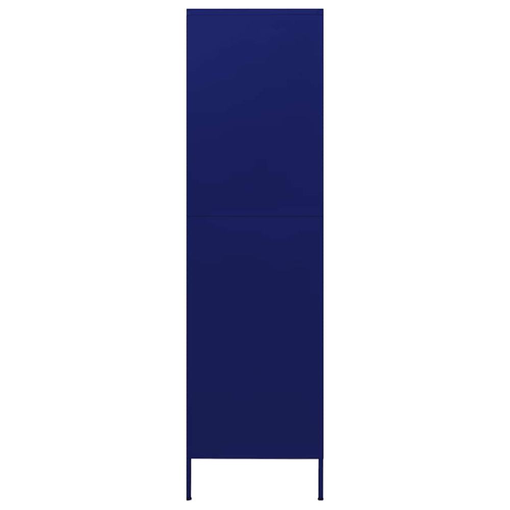Produktbild för Garderob 90x50x180 cm marinblå stål