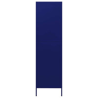 Produktbild för Garderob 90x50x180 cm marinblå stål
