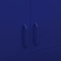 Produktbild för Garderob 90x50x180 cm marinblå stål