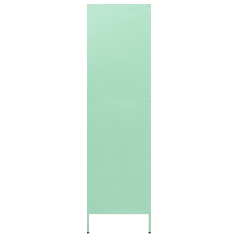 Produktbild för Garderob 90x50x180 cm mintgrön stål