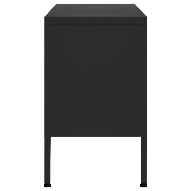 Produktbild för Tv-bänk svart 105x35x50 cm stål