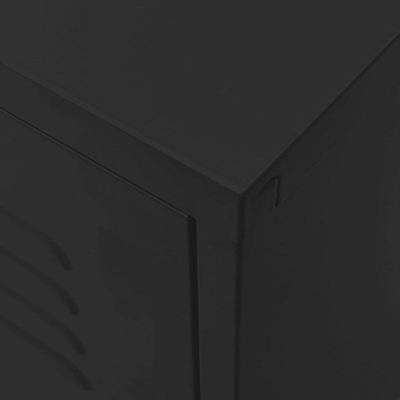 Produktbild för Tv-bänk svart 105x35x50 cm stål