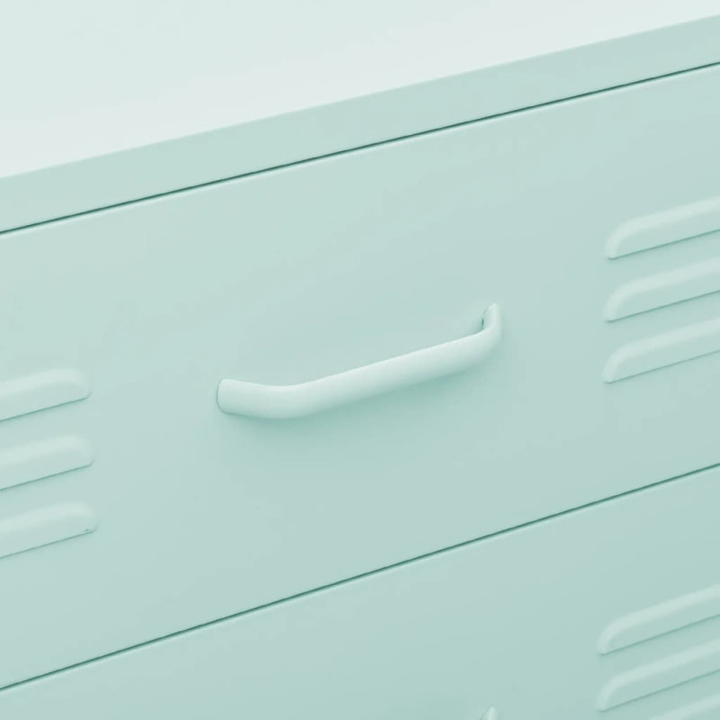 Produktbild för Byrå mintgrön 80x35x101,5 cm stål