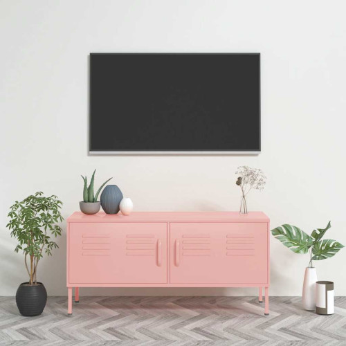 vidaXL Tv-bänk pink 105x35x50 cm stål - Tv-Bänkar