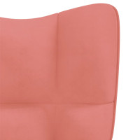 Miniatyr av produktbild för Gungstol rosa sammet