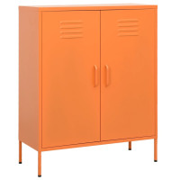 Produktbild för Förvaringsskåp orange 80x35x101,5 cm stål