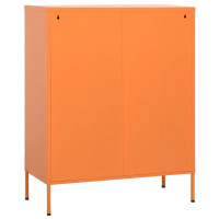 Produktbild för Förvaringsskåp orange 80x35x101,5 cm stål