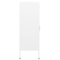 Produktbild för Förvaringsskåp vit 80x35x101,5 cm stål