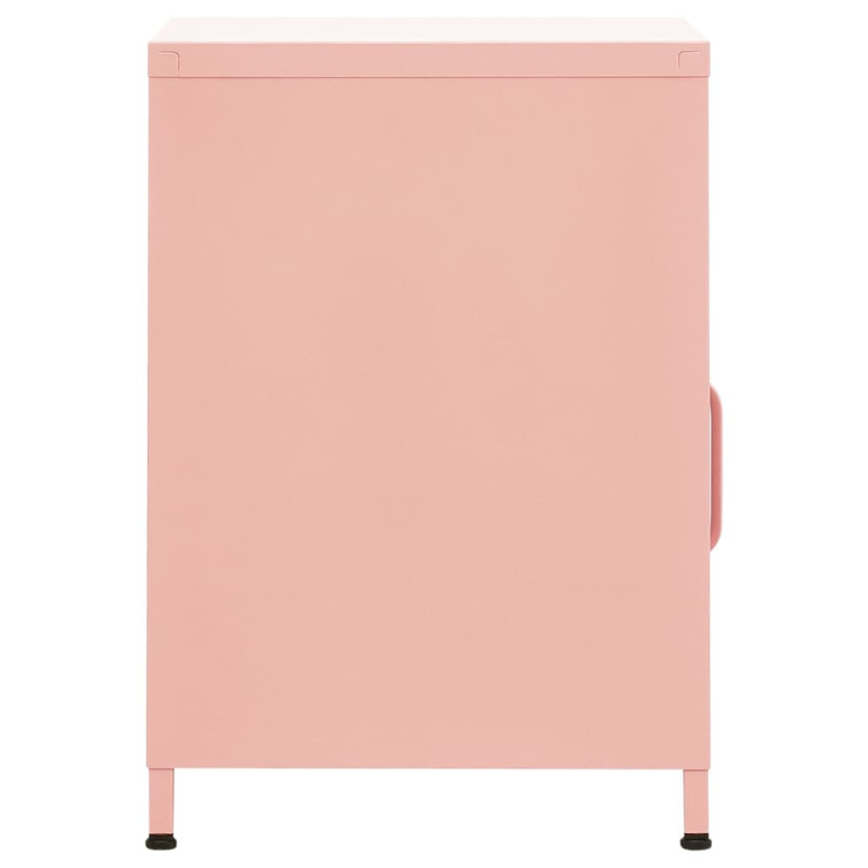 Produktbild för Sängbord rosa 35x35x51 cm stål