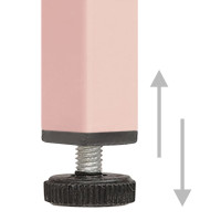 Miniatyr av produktbild för Sängbord rosa 35x35x51 cm stål
