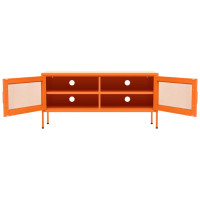 Miniatyr av produktbild för Tv-bänk orange 105x35x50 cm stål