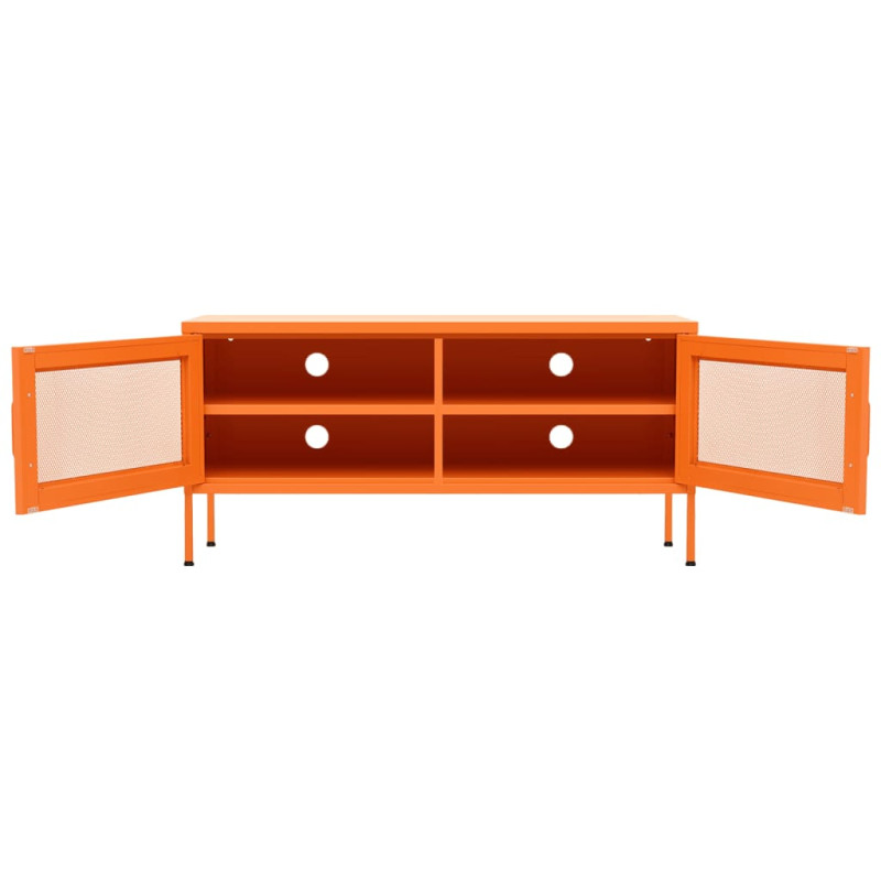 Produktbild för Tv-bänk orange 105x35x50 cm stål