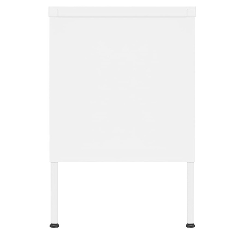 Produktbild för Tv-bänk vit 105x35x50 cm stål