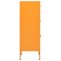 Produktbild för Förvaringsskåp senapsgul 42,5x35x101,5 cm stål
