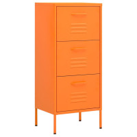 Produktbild för Förvaringsskåp orange 42,5x35x101,5 cm stål