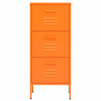 Produktbild för Förvaringsskåp orange 42,5x35x101,5 cm stål