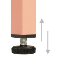 Produktbild för Förvaringsskåp rosa 42,5x35x101,5 cm stål
