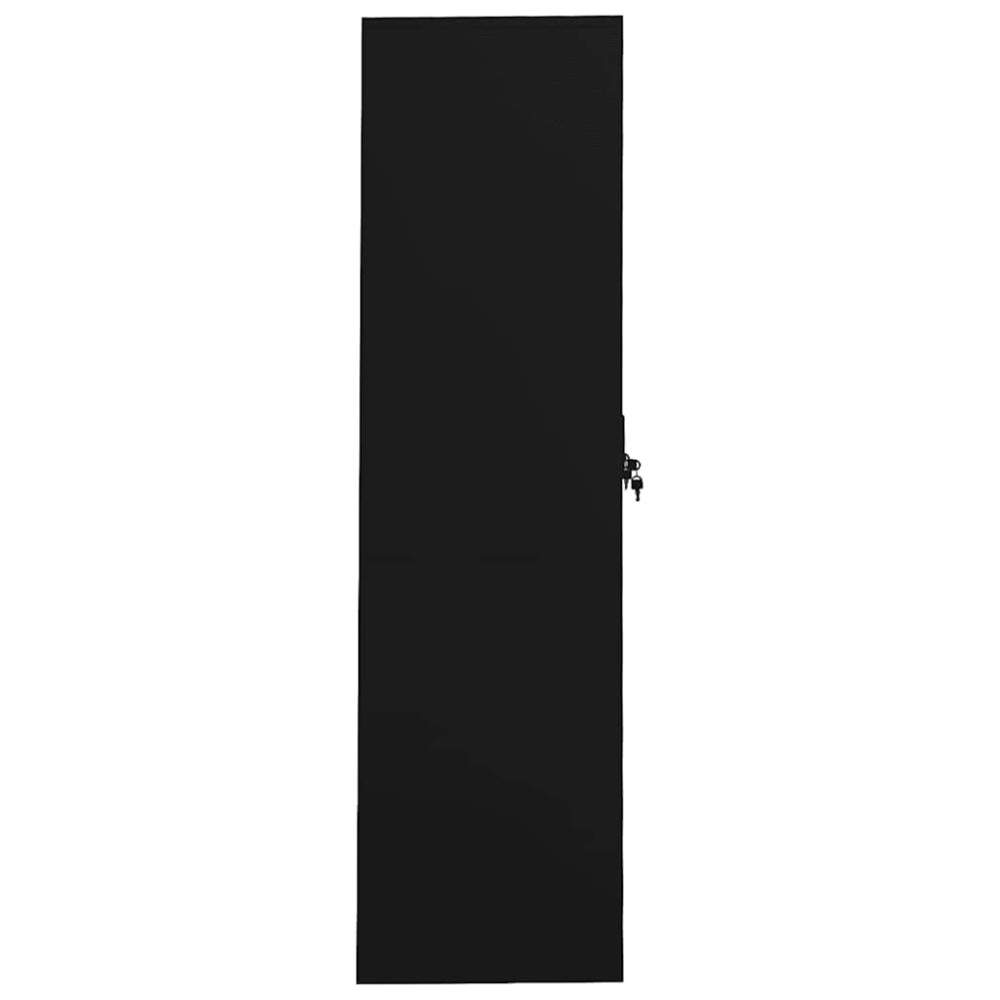 Produktbild för Garderob svart 80x50x180 cm stål