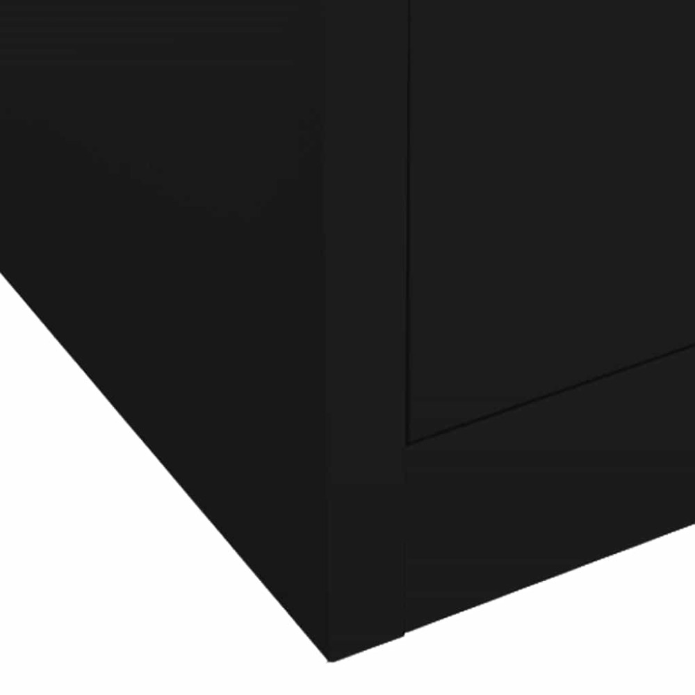 Produktbild för Garderob svart 80x50x180 cm stål