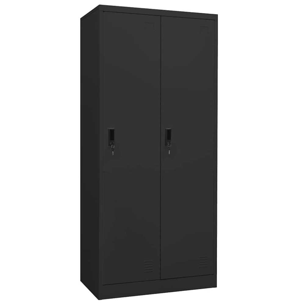 Produktbild för Garderob antracit 80x50x180 cm stål