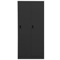 Produktbild för Garderob antracit 80x50x180 cm stål