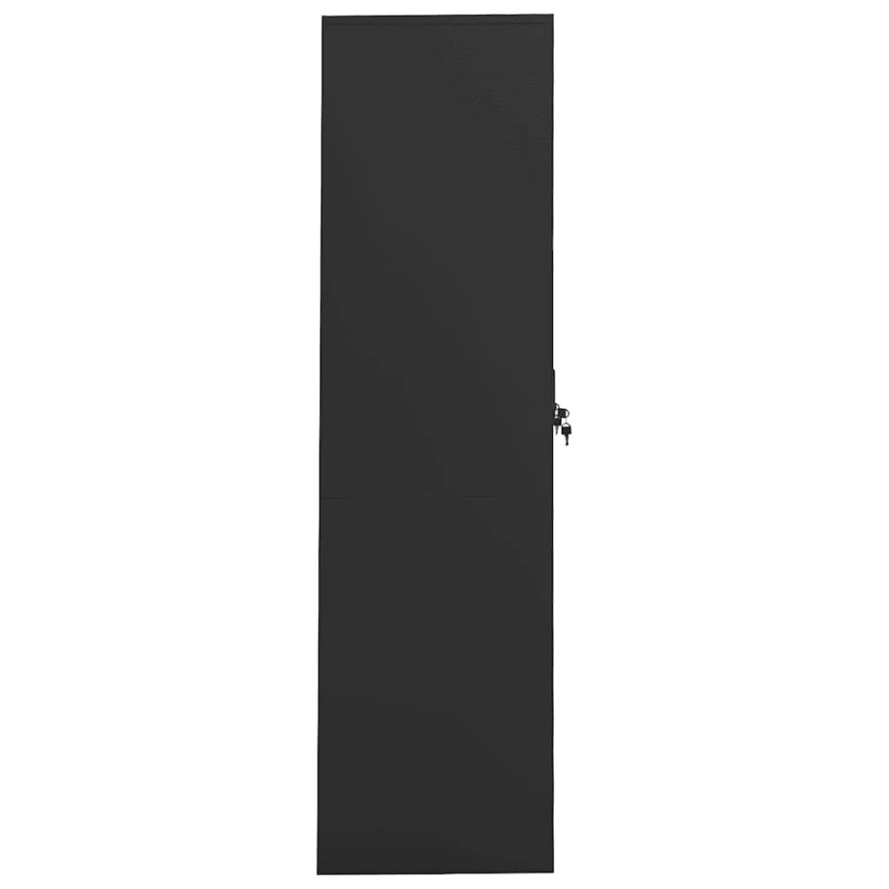 Produktbild för Garderob antracit 80x50x180 cm stål