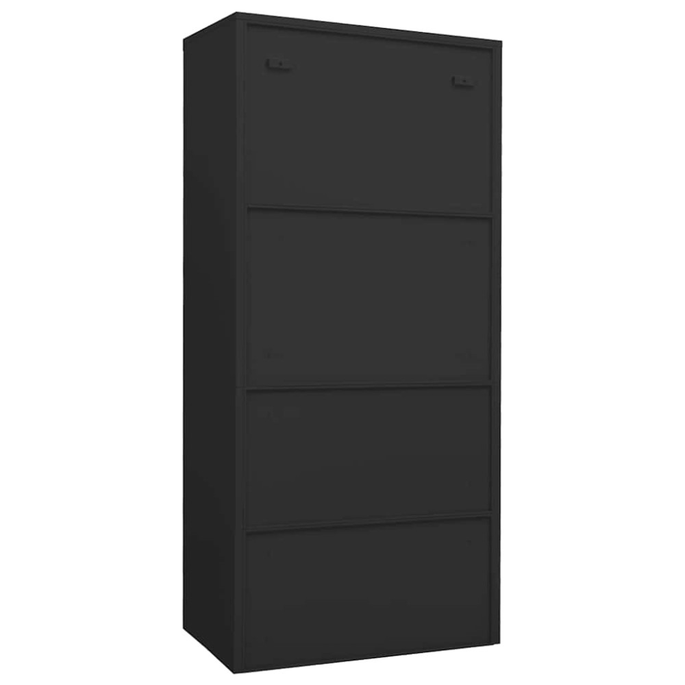 Produktbild för Garderob antracit 80x50x180 cm stål