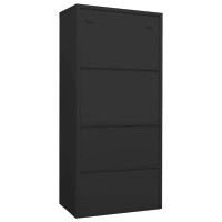 Produktbild för Garderob antracit 80x50x180 cm stål