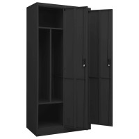 Produktbild för Garderob antracit 80x50x180 cm stål