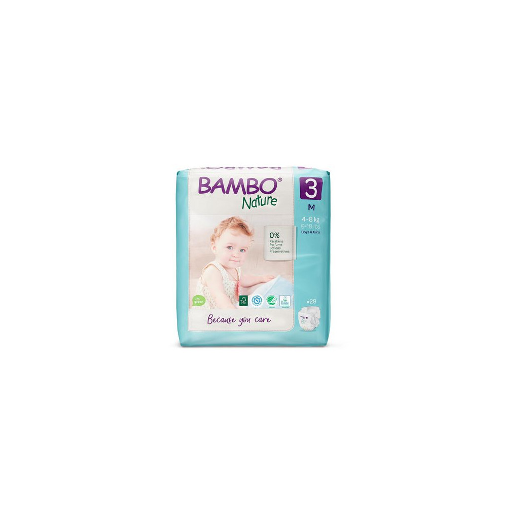Produktbild för Blöja BAMBO Nature S3 4-8kg 28/fp