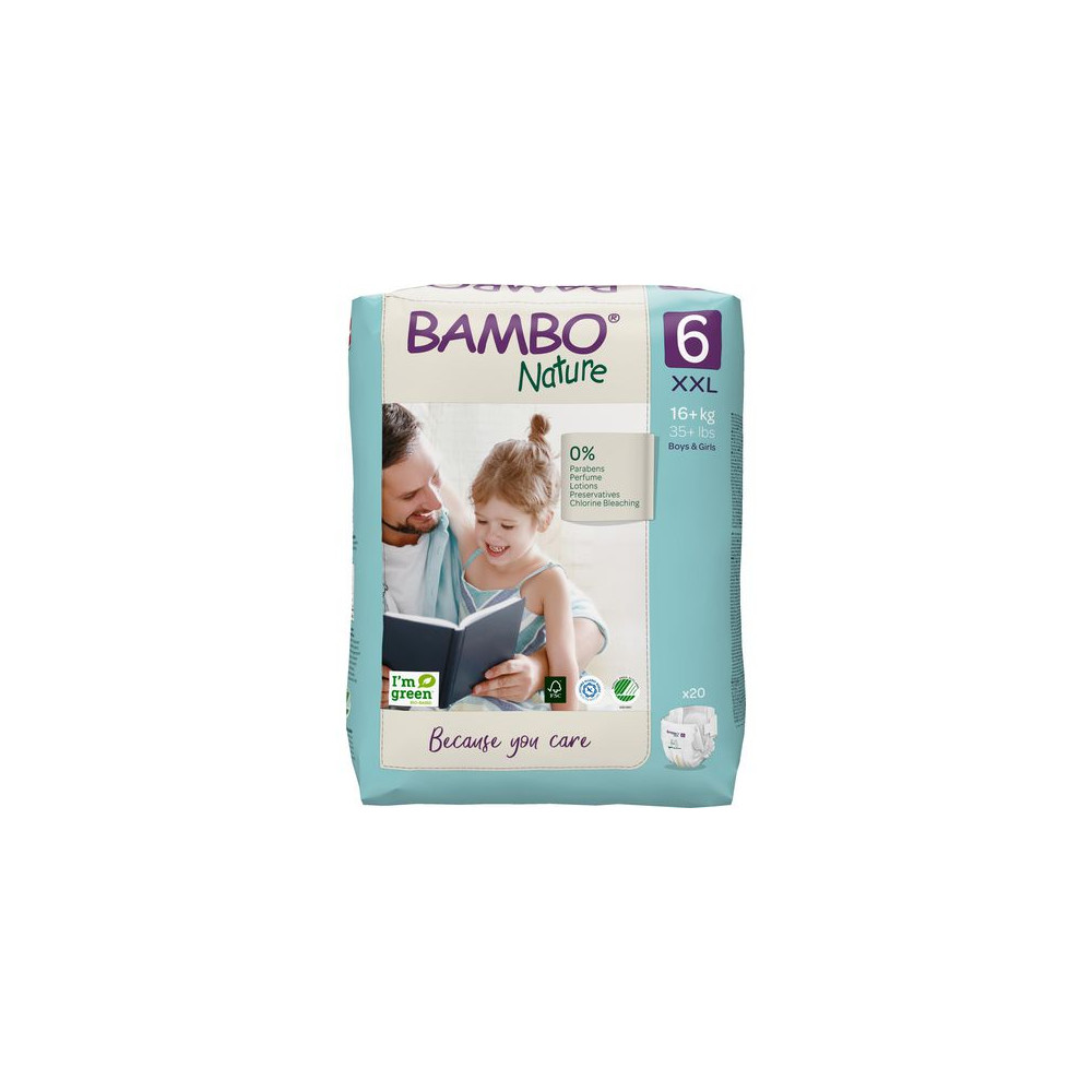 Produktbild för Blöja BAMBO Nature S6 16+kg 20/fp