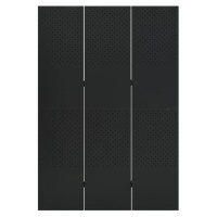 Produktbild för Rumsavdelare 3 paneler svart 120x180 cm stål