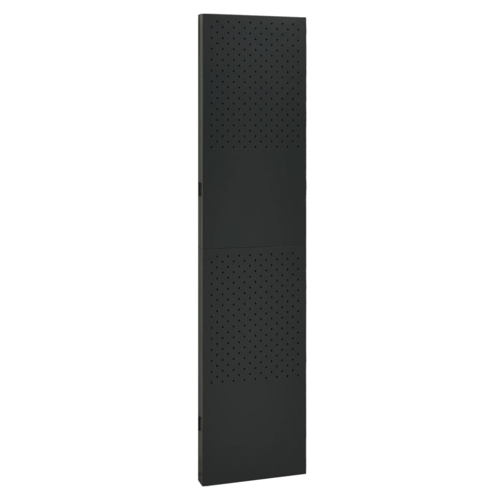 Produktbild för Rumsavdelare 3 paneler svart 120x180 cm stål