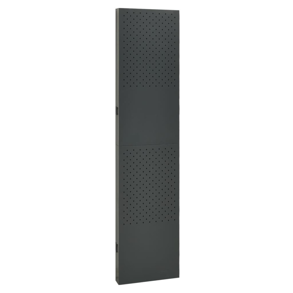 Produktbild för Rumsavdelare 4 paneler antracit 160x180 cm stål