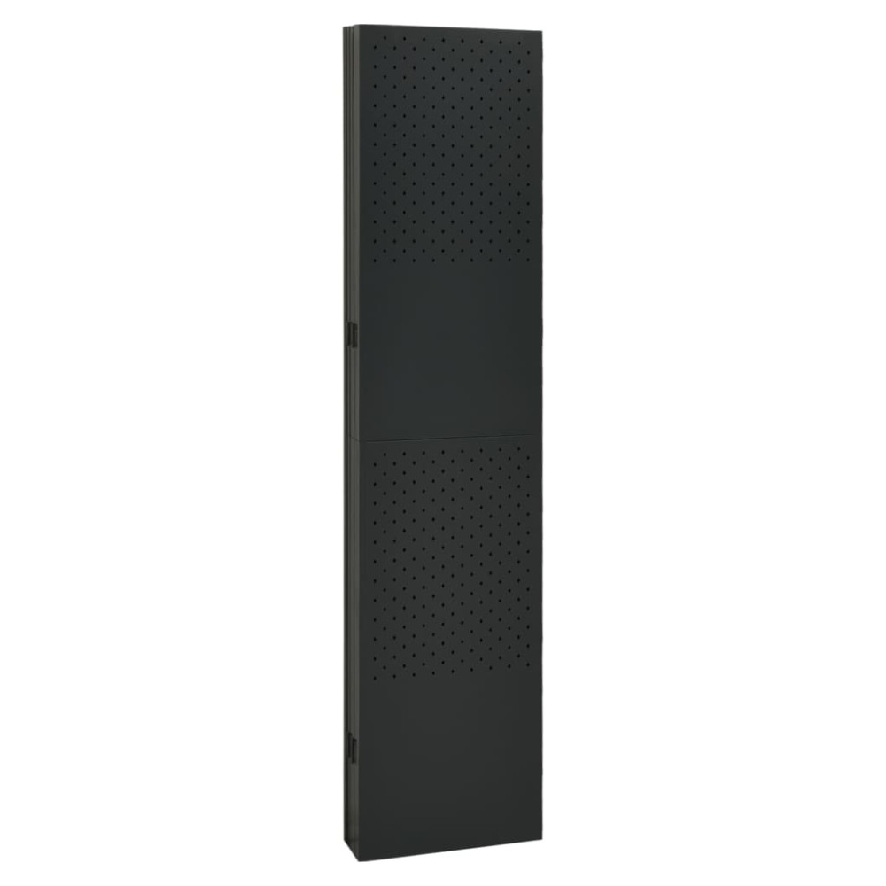 Produktbild för Rumsavdelare 6 paneler svart 240x180 cm stål