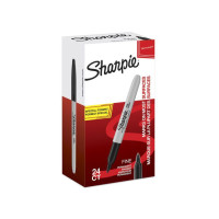 Produktbild för Märkpenna SHARPIE F svart v.pack 20+4/fp