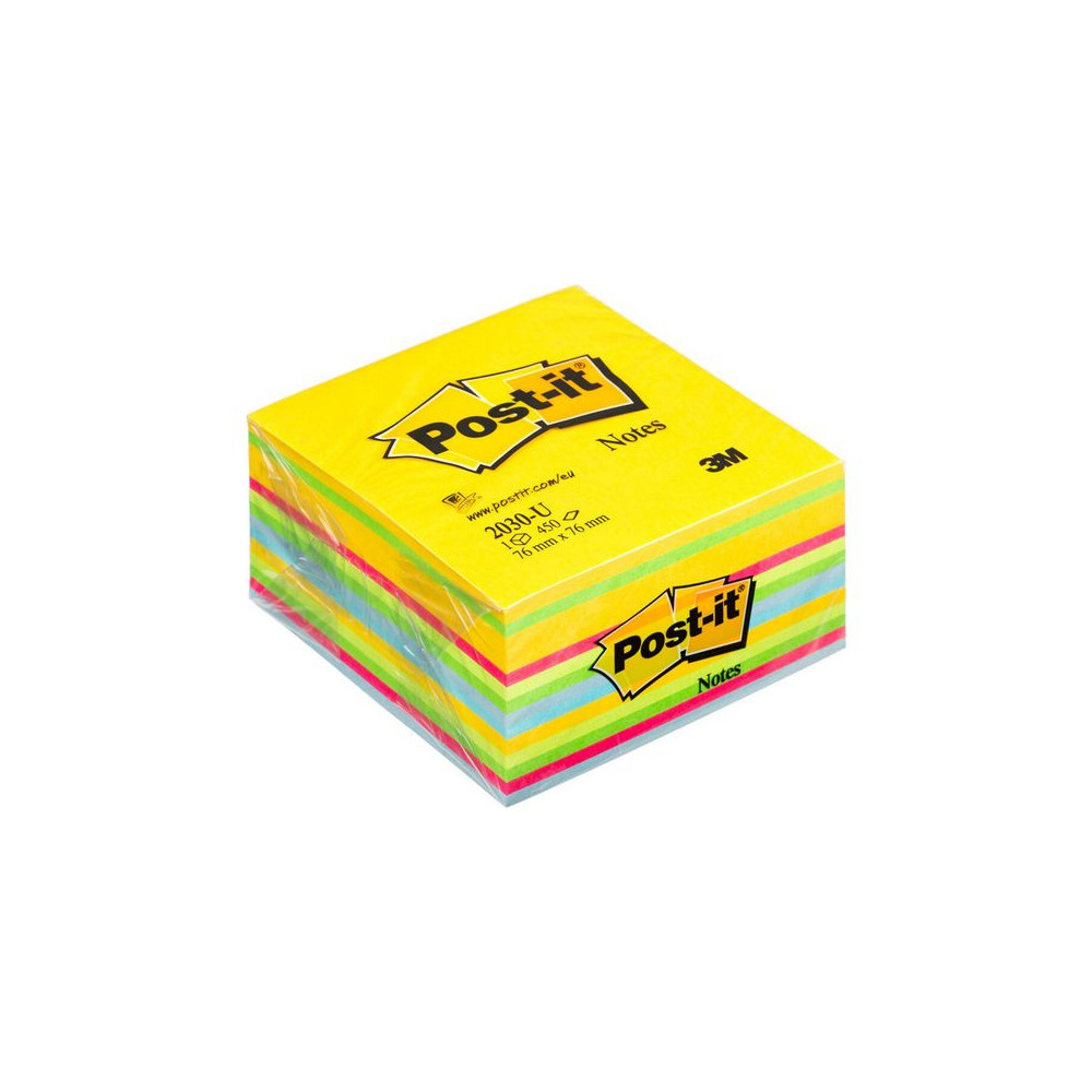 Produktbild för Notes POST-IT kub 76x76mm sort. färger