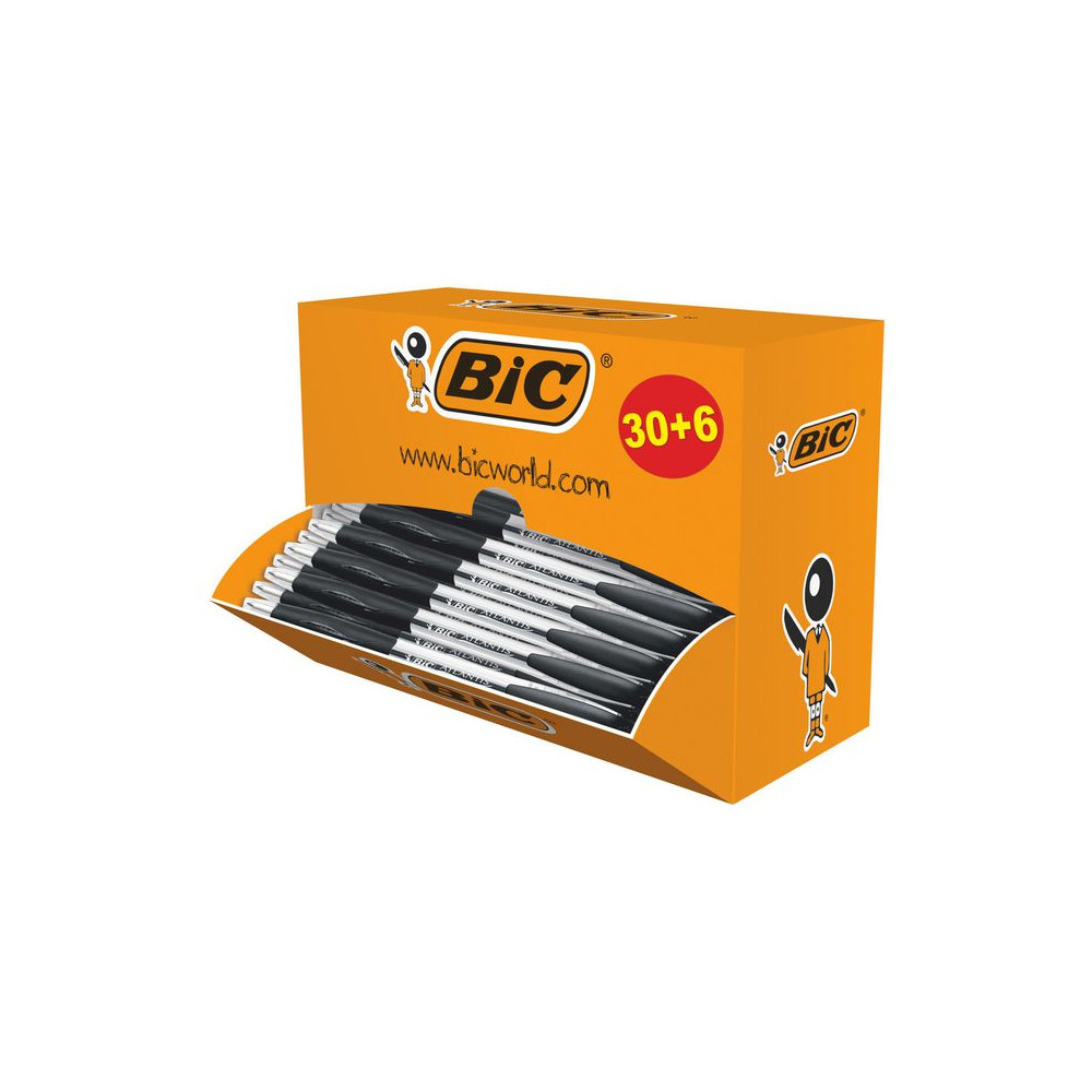 Produktbild för Kulpenna BIC Atlantis Värdep svart 36/fp
