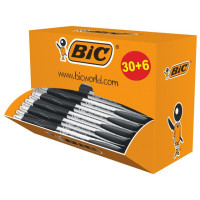 Produktbild för Kulpenna BIC Atlantis Värdep svart 36/fp