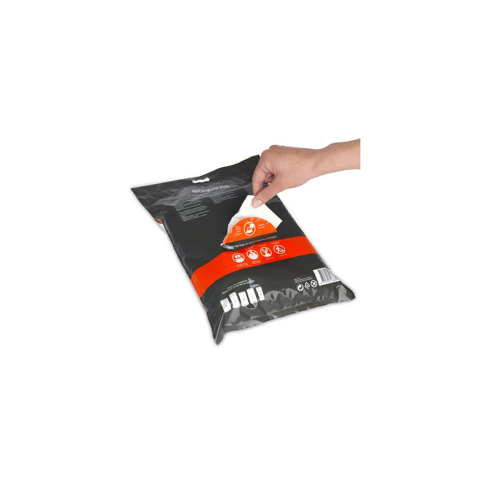 Produktbild för Insatspåse L BRABANTIA 40-45L vit 40/fp