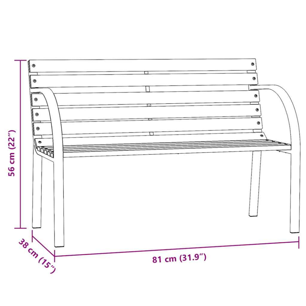 Produktbild för Barnbänk 81 cm kinesiskt granträ grå