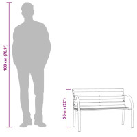 Produktbild för Barnbänk 81 cm kinesiskt granträ grå