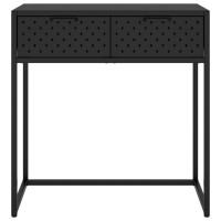 Produktbild för Konsolbord svart 72x35x75 cm stål