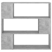 Produktbild för Bokhylla Rumsavdelare betonggrå 100x24x94 cm