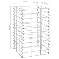 Produktbild för Gabioner 3 st 30x30x50 cm järn