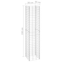 Produktbild för Gabioner 3 st 30x30x150 cm järn