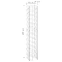 Produktbild för Gabioner 3 st 30x30x200 cm järn